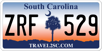 SC license plate ZRF529