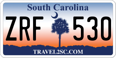 SC license plate ZRF530