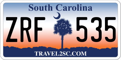 SC license plate ZRF535