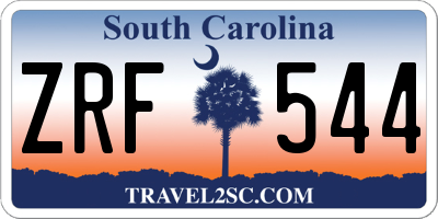 SC license plate ZRF544