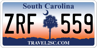 SC license plate ZRF559