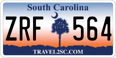 SC license plate ZRF564