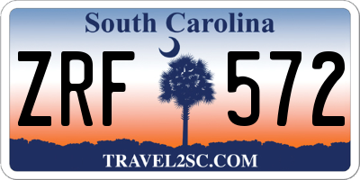 SC license plate ZRF572
