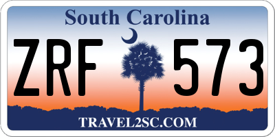 SC license plate ZRF573