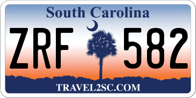 SC license plate ZRF582