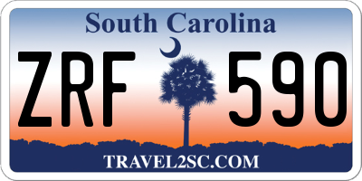 SC license plate ZRF590