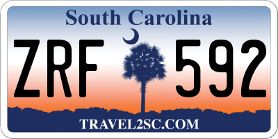 SC license plate ZRF592