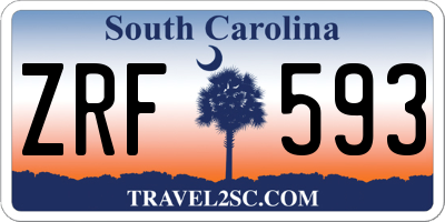 SC license plate ZRF593