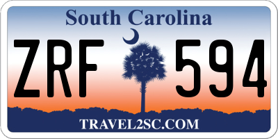 SC license plate ZRF594