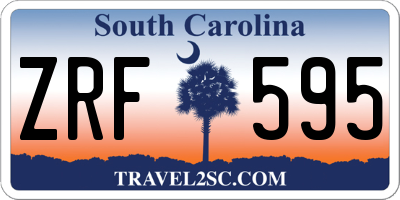 SC license plate ZRF595