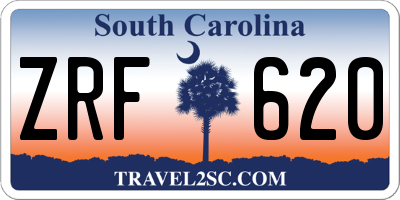 SC license plate ZRF620