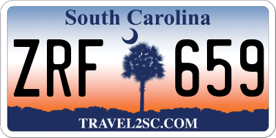 SC license plate ZRF659