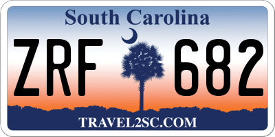 SC license plate ZRF682