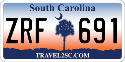 SC license plate ZRF691
