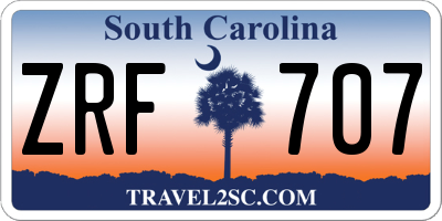 SC license plate ZRF707