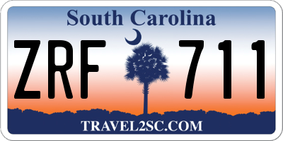 SC license plate ZRF711