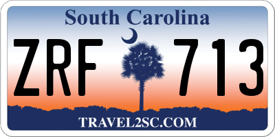SC license plate ZRF713