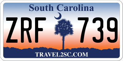 SC license plate ZRF739