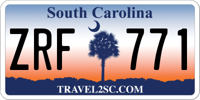 SC license plate ZRF771