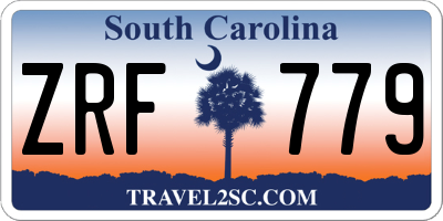 SC license plate ZRF779