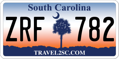 SC license plate ZRF782
