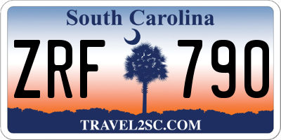 SC license plate ZRF790