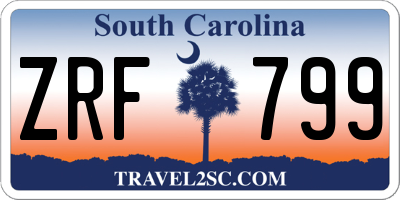 SC license plate ZRF799