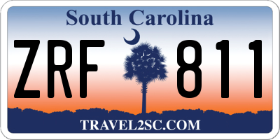 SC license plate ZRF811