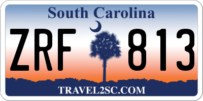 SC license plate ZRF813