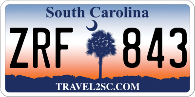 SC license plate ZRF843