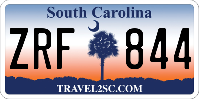 SC license plate ZRF844