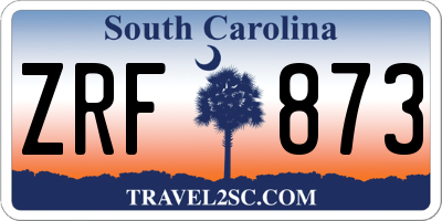 SC license plate ZRF873