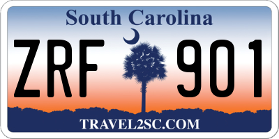 SC license plate ZRF901