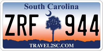 SC license plate ZRF944