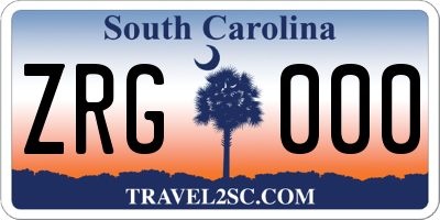 SC license plate ZRG000