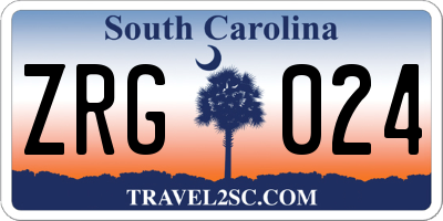 SC license plate ZRG024