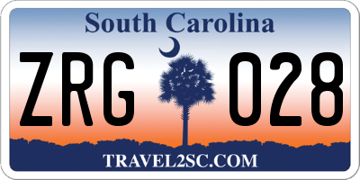 SC license plate ZRG028
