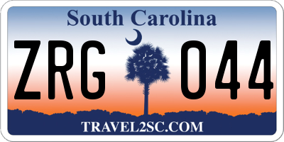 SC license plate ZRG044