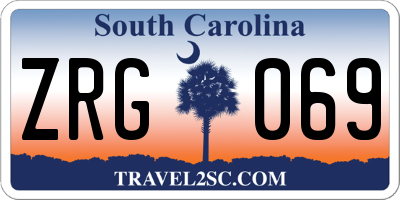 SC license plate ZRG069