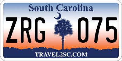 SC license plate ZRG075