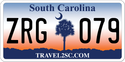 SC license plate ZRG079