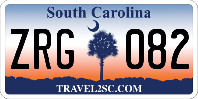 SC license plate ZRG082