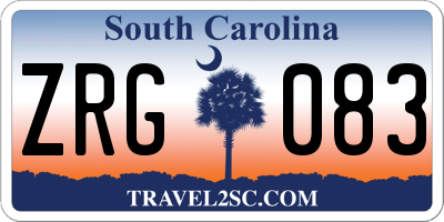 SC license plate ZRG083