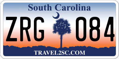 SC license plate ZRG084