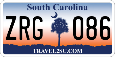 SC license plate ZRG086