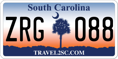 SC license plate ZRG088