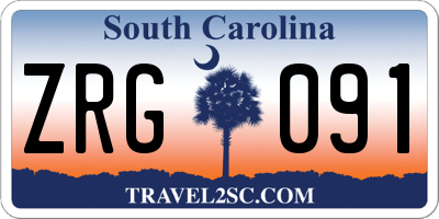 SC license plate ZRG091