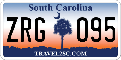 SC license plate ZRG095