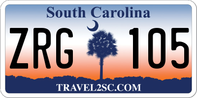 SC license plate ZRG105