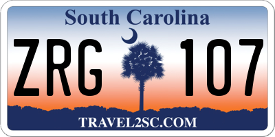 SC license plate ZRG107